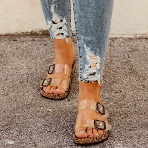 Cuccoo | Clear Buckle Strap Sandals